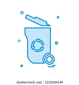 Trash icon design vector