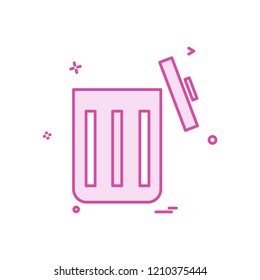 Trash icon design vector