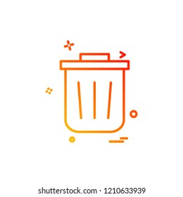 Trash icon design vector