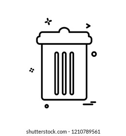 Trash icon design vector