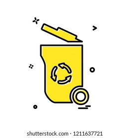Trash icon design vector