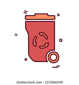 Trash icon design vector