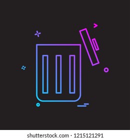 Trash icon design vector