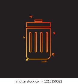 Trash icon design vector
