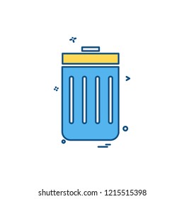 Trash icon design vector