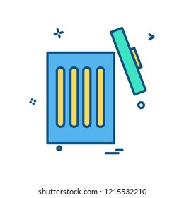 Trash icon design vector