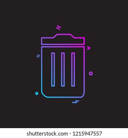 Trash icon design vector