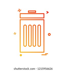 Trash icon design vector