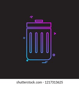 Trash icon design vector