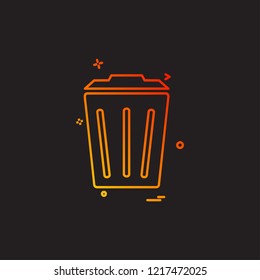 Trash icon design vector