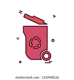 Trash icon design vector