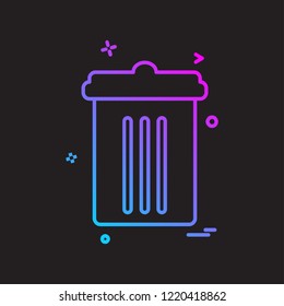 Trash icon design vector
