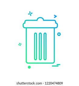 Trash icon design vector