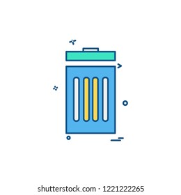 Trash icon design vector