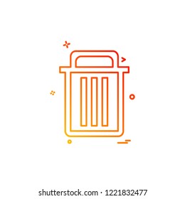 Trash icon design vector