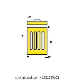 Trash icon design vector
