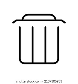 trash icon design, vector illustration with line style, best used for banner or web application