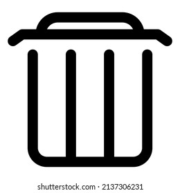 trash icon design, vector illustration with line style, best used for banner or web application