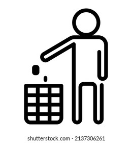 trash icon design, vector illustration with line style, best used for banner or web application