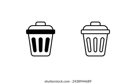 Trash icon design with white background stock illustration