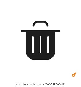 trash icon is designed in a visually appealing and easily recognizable style. It’s suitable for various visual needs such as apps, presentations, digital media, or other graphic design projects.