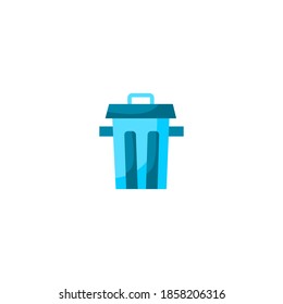 Trash icon. Ecology icon. Simple, flat, color.