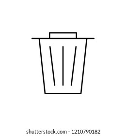trash icon. Element of simple web icon. Thin line icon for website design and development, app development. Premium icon