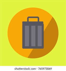 Trash icon. Flat design. Vector illustration