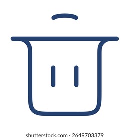 Icono de papelera ilustración plana esquema logo