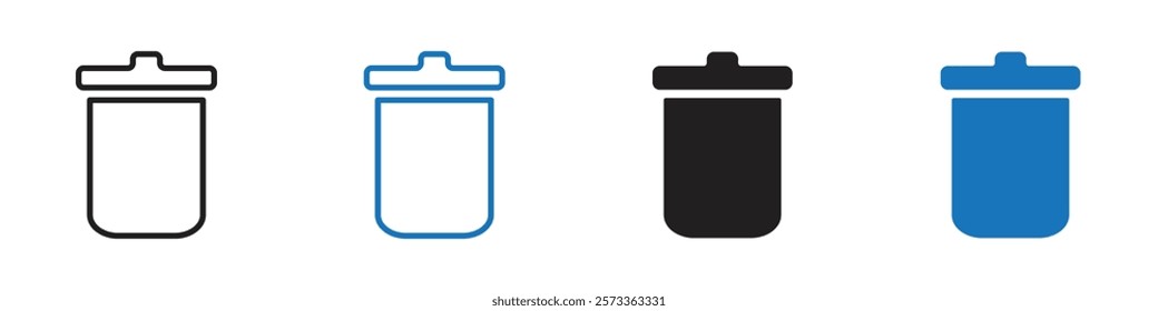 Trash icon Flat line symbol