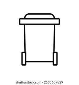 ícone de lixo Símbolo isolado de logotipo plano