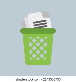 Trash icon in flat style, use for website mobile app presentation