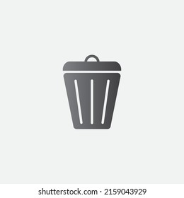 Icono de truco Símbolo de elementos no utilizados Puede borrar Bin Borrar imagen vectorial