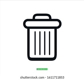 Trash icon garbage symbol icon, vector illustration