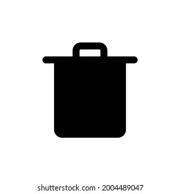 estilo de glifo de icono de basura e ilustración de vector aislados en un fondo blanco. Calidad premium para aplicaciones móviles, interfaz de usuario, presentación y sitio web. icono de píxel perfecto