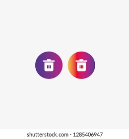 trash icon graphic element Illustration template design
