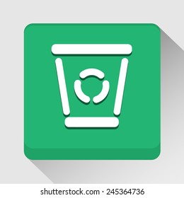 Trash icon great for any use. Vector EPS10.