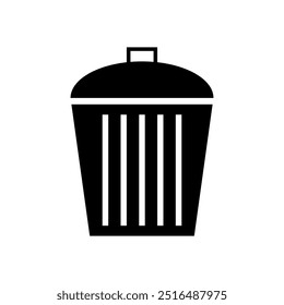 Trash icon illustrated on background