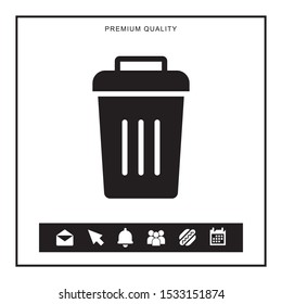 Trash icon illustration isolated vector sign symbol