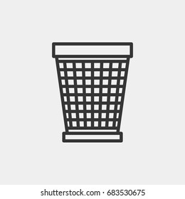 Trash icon illustration isolated vector sign symbol