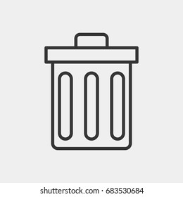 Trash icon illustration isolated vector sign symbol