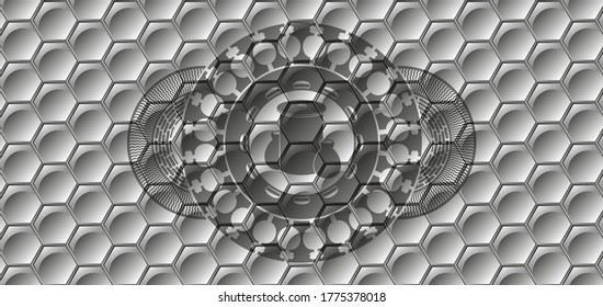 icono de basura dentro del patrón geométrico gris brillante distintivo realista. Fondo elegante de moda. Ilustración vectorial. 