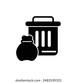 trash icon, isolated glyph icon theme workspace