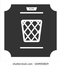 Trash icon isolated on background.