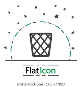 Trash icon isolated on background.