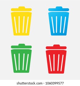 Trash icon isolated on a white background. Vector illustration.