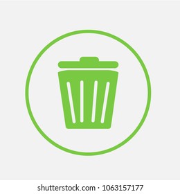 Trash icon isolated on a white background. Vector illustration.