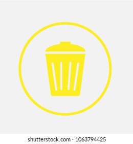 Trash icon isolated on a white background. Vector illustration.