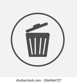 Trash icon isolated on a white background. Vector illustration.