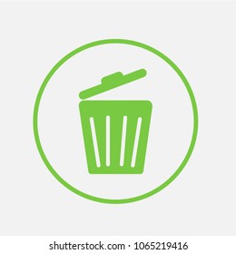 Trash icon isolated on a white background. Vector illustration.